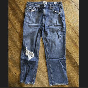 Paige Boyfriend Cropped Jeans - Medium Wash